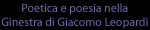 Poetica e poesia nella Ginestra di Giacomo Leopardi
