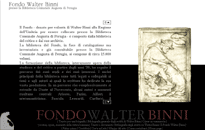 Il Fondo Walter Binni